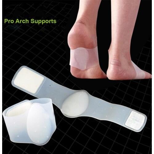 1 Pair Bandage Insoles Arch Support Soft Reusable Unisex Orthotic Protection Silicone Gel Brace Foot Care Correction Flat Feet