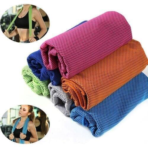 1PC Microfiber Sport Gym Jogging Enduring Running Instant Ice Cold Pad Cooling Ice Face Towels for Fitness Yoga Summer Beach Mat