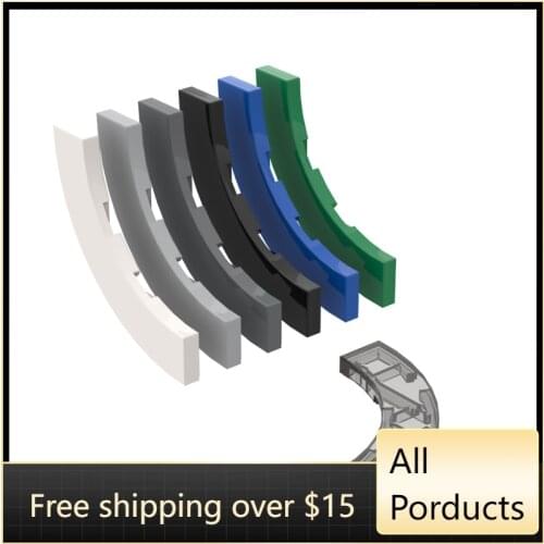 10PCS Assembles Particles 27507 4x4 Curved Light Panel Building Blocks Bricks Kit Part High-Tech Education Toy For Children Gift