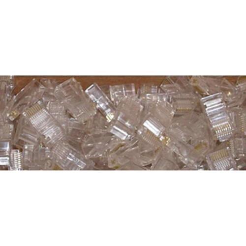 100pcs New Cat5 RJ45 8P8C Network Cable crystal Connector AMP 8Pin Crimp Modular Plug