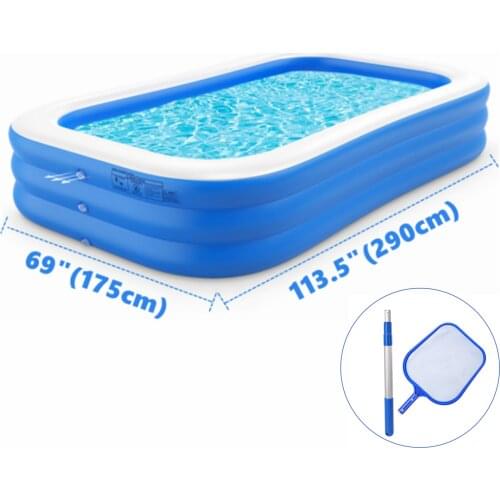 2.9M Large Swimming Pool Children Adult Inflatable Pool Family 3 Layer Bathtub Baby Kid Home Outdoor Garden swim Pool for Summer