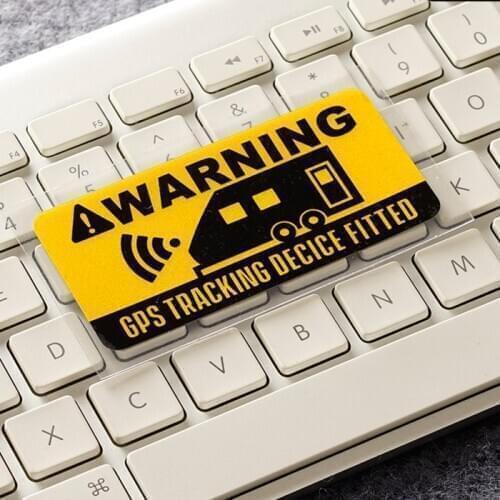 2x Car Styling Vinyl Decals Warning GPS TRACKING DECICE FITTED Motorcycle Bike Decorate Stickers 80x40mm