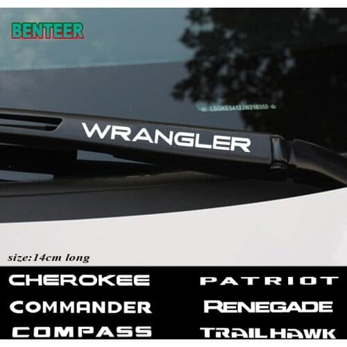 4pcs Car wiper sticker For Jeep Cherokee Commander Compass Patriot Renegade Trail Hawk Wrangler Auto Accessories
