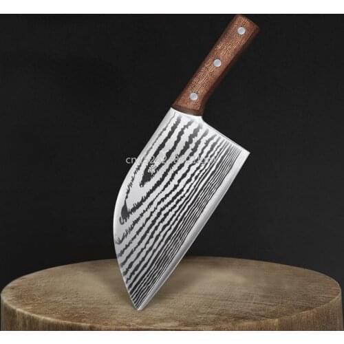 Household Stainless Steel Sharp Meat Slices Shredded Round Head Chefs Knife Special Yangjiang Knives for Kitchen