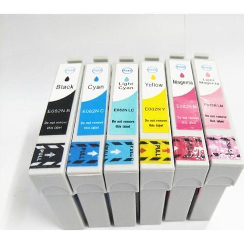 Vilaxh T0821 - T0826 T0821N Ink Cartridge for Epson T50 T59 TX650 TX800 TX710W R270 R270 R290 R295 R390 RX590 RX610 RX615