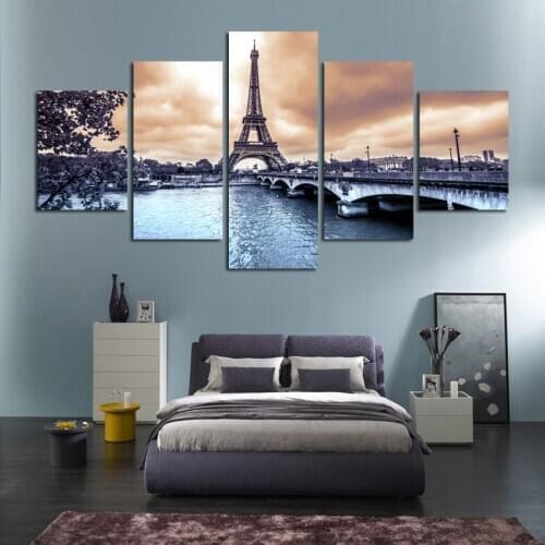 Hot Sale HD Printed The European Cities Construction Scenery Painting Room Decoration Print Poster Picture Canvas