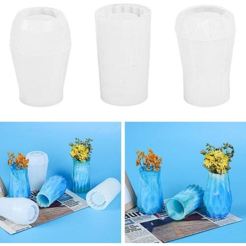 Creative Vase Silicone Mold DIY Crafts Home Decoration Vase Epoxy Mold Portable Casting Tool Epoxy Flowerpot Mould for Office