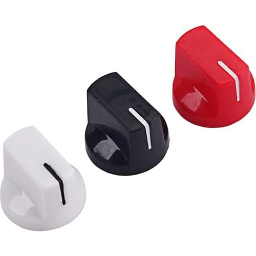 MagiDeal 3pcs Plastic Flat Guitar Bass Knob Amp Amplifier Effect Pedal Knobs