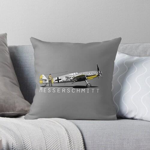 Messerschmitt BF 109 Throw Pillow Cushion Cover Polyester throw pillows case on sofa home living room car seat decor 45x45cm
