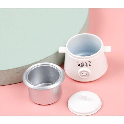 1pc 4*3cm Metal 1:12 Dollhouse Miniature Electric Rice Cooker Kitchen Accessories Decoration Pretend Play Toy