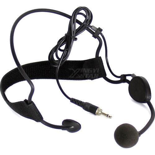 Professional Headworn Condenser Mic Headset Microphone 3.5mm Male Screw Jack Microfone For Karaoke Wireless System Transmitter