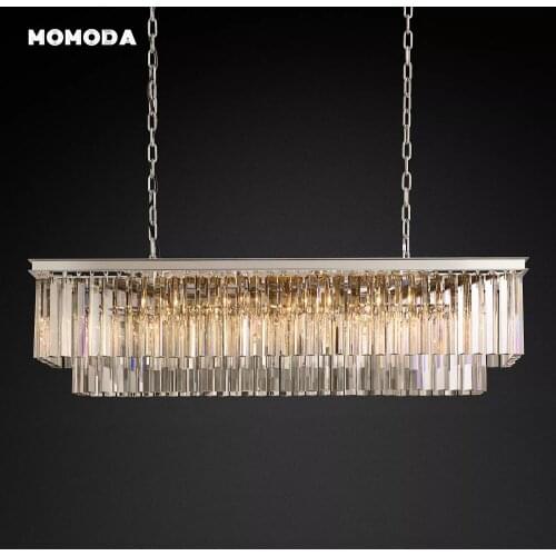 Modern LED Chandeliers Lighting Crystal Industrial Iron Retangle Lamps Home Decoration Bedroom Living Room Dining Room Lights