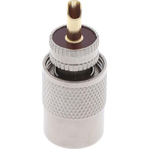 1Pc Screwed Coupling Connector RF UHF coaxial male PL259 Plug Crimp RG8U RG58-3