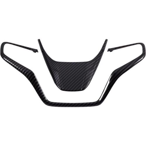 For 10Th Gen Civic ABS Carbon Fiber Style Steering Wheel Trims Interior Decaration Sticker for 2016 2017 2018 2019 2020 Honda Ci