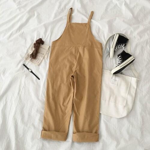 Plus Size Loose Jumpsuits 3XL Solid Basic Womens Sweet Girls Daily Students Full Length Straight Jumpsuit Overalls For Women