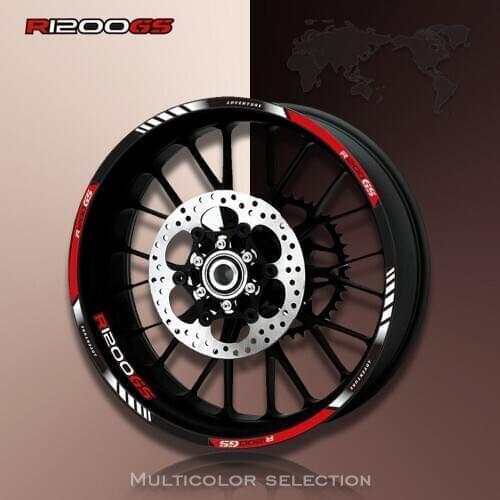 12 X Thick Edge Outer Rim Sticker Stripe Wheel Decals FIT for BMW R1200GS ADVENTURE 19''17