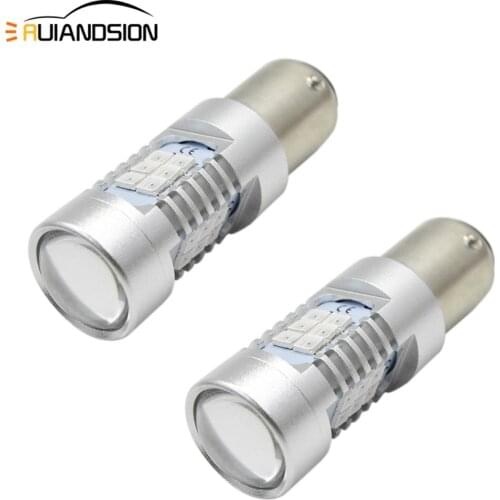 2X 5W S25 BA15D 1142 led car lights AC/DC 10-30V Double contact Dual beam Canbus Auto Turn Signal Brake stop DRL Tail Lamp Red