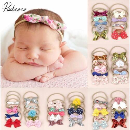 2019 Baby Accessories 10pcs/Sets Infant Kids Baby Girls Women Elastic Headband Nylon Headwear Hair band Headdress Photo Props
