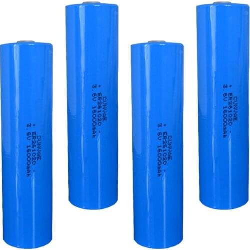 4Pcs 261020 16000mAh 3.6V Li-SOCl2 Battery Double C Lithium Batteria For electricity meter gas meter ER 261020 ER261020