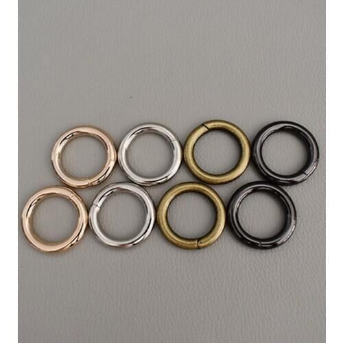 50 pcs/lot O ring Dog Collar Metal Buckles Key Chain Rings Saddle Harness Belt Snap Hooks DIY Leather Craft accessory