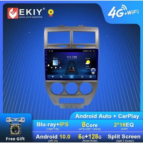 EKIY Android Car Radio For Jeep Compass 1 MK 2006 - 2010 Navigation GPS IPS DSP Carplay Multimedia Video Player Auto Stereo DVD