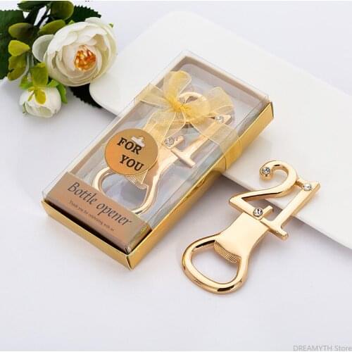 Free Shipping Number 21 Wedding Anniversary Party Gift Adult Concierge Gift Birthday Gift Bottle Opener Customizable Name + Date