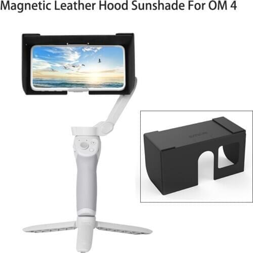 Mobile Phone Smartphone Sunhood Foldable Magnetic Leather Hood Sunshade For DJI OM 4 Gimbal Accessories
