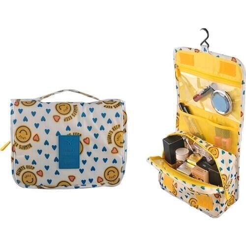 Travel Pouch Organiser Portable Hanging Organizer Bag Foldable Cosmetic Makeup Bag Storage With Hook Wash Bathroom Toiletry Bag