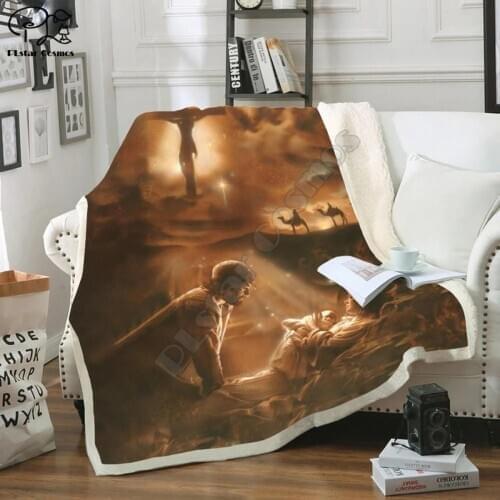 Jesus Take My Hand Fleece Blanket 3D full printed Wearable Blanket Adults/kids Fleece Blanket drop shippng style -2