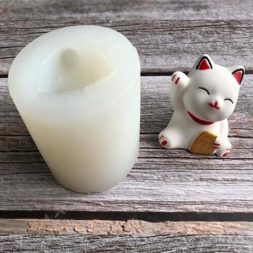 Cat Modeling Gypsum Silica Gel Mold, Clay Modeling Tool B112