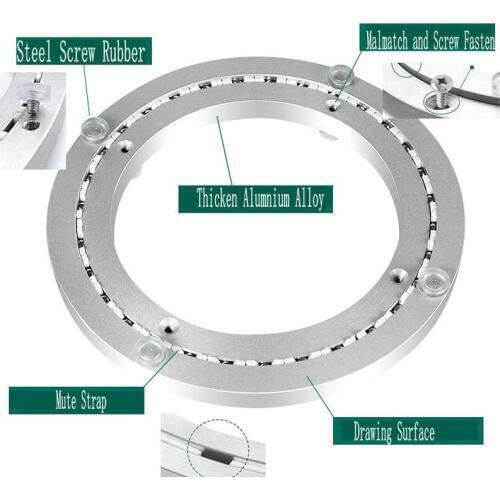 HQ ML1 Smooth Lazy Susan with MUTE STRAP Round Turntable Dinning Table Swivel Plate Rotating Aluminium Alloy Bearings