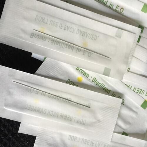 500pcs 1RL Traditional Eyebrow Tattoo Needle 0.35x50mm Permanent Makeup Needles For Lip Eyeliner and body tattoo design machine