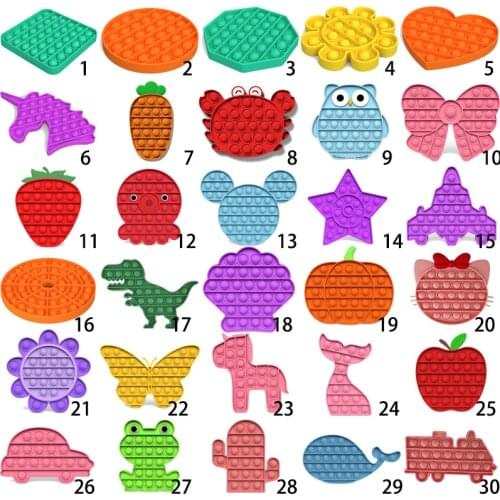 Fidget Toys Pop Fidget Reliver Stress Toy Rainbow Push Bubble Antistress Toys Adults & Children Sensory Toys to Relieve Autism