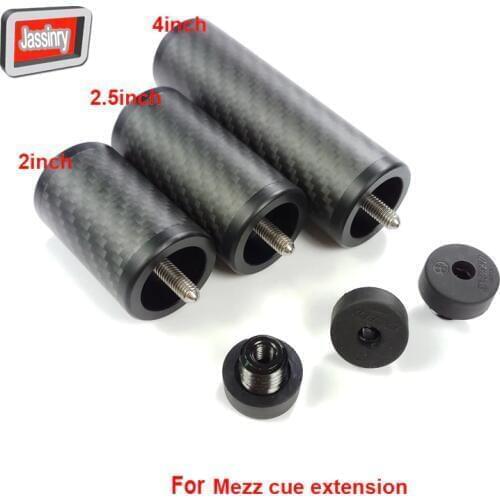 Jassinry 2019 latest Black carbon Billiards Pool cue extensions 2inch/2.5inch/4inch for Mezz cue extenders High quality