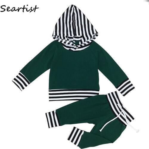 Seartist Boys Girls Clothing Sets Kids Striped Hoodies+Pants Children Pullovers and Joggers Sweatshirt Suits 2021 New 25