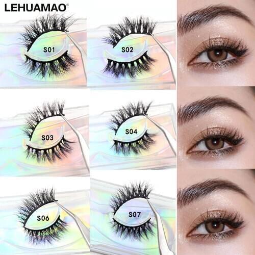 LEHUAMAO Makeup 3D Mink lashes Soft fake eyelashes Mink Lashes extension mink eyelashes Handmade Reusable Eyelashes