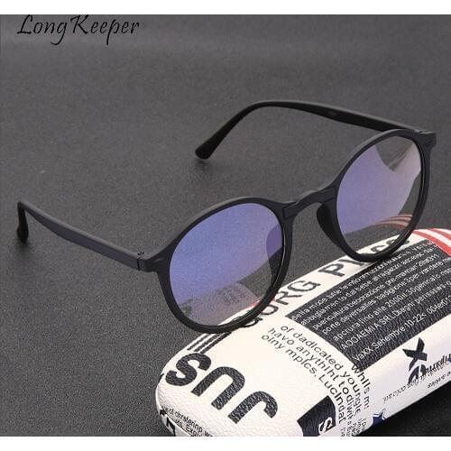 Longkeeper Blue Light Blocking Glasses Women Men Clear Lens Round Eyeglasses Anti Blue Light Computer Glasses Safety Eyewear