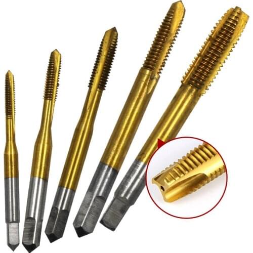 5pcs M3 M4 M5 M6 M8 Machine Screw Metric Hardware tools for high speed steel hand machine Thread Plug Taps Set High Quality