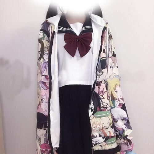 Cute 3D Print Sweatshirts Jacket Loose Zipper Tops Rock Coat Women Casual Oversized Tracksuit Hoody Female Cotton Basic Hoodies