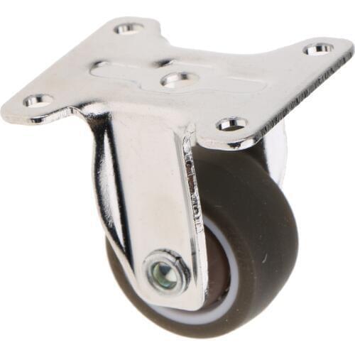 Heavy Duty Rubber Castor Trolley Wheel Industrial Caster Fixed Plate 1' 1.25" 1.5" 2" fit speakers cabinets stands amps Castor