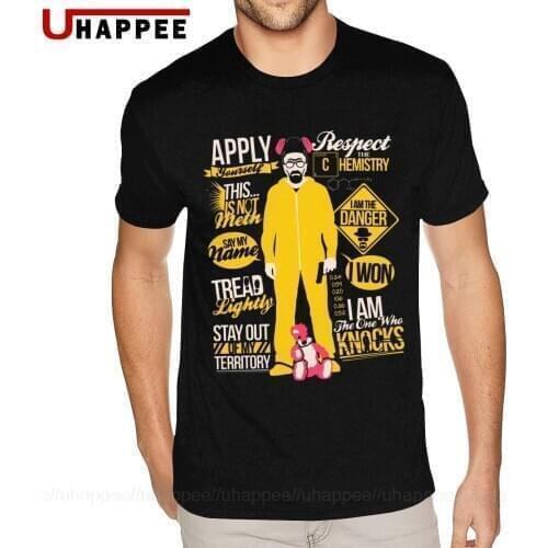 Funny The One Who Knocks Breaking Bad T Shirt for Men British Style Fashion Brand Short Sleeve Graphic Tshirt Male 90s Clothing
