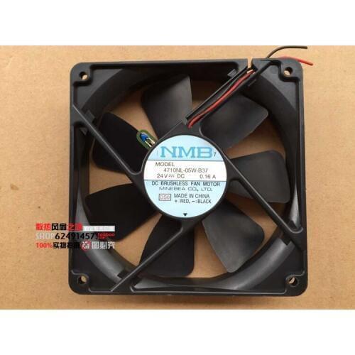 NMB-MAT 4710NL-05W-B37 DC 24V 0.16A 120x120x25mm 2-wire Server Cooling Fan