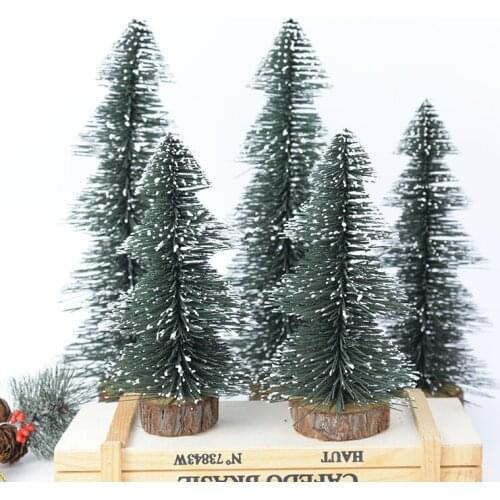 15/20/25cm Christmas Tree Pine Tree DIY Christmas Decorations For Home Table Navidad Xmas Ornaments New Year 2022 Kids Gift