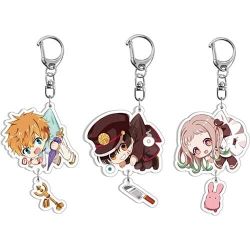 Japan Anime Key Rings Toilet-Bound Hanako-kun Keychain Jibaku Shounen Hanako Kun Pendant Keyring Backpack Bag Key Chain Gifts