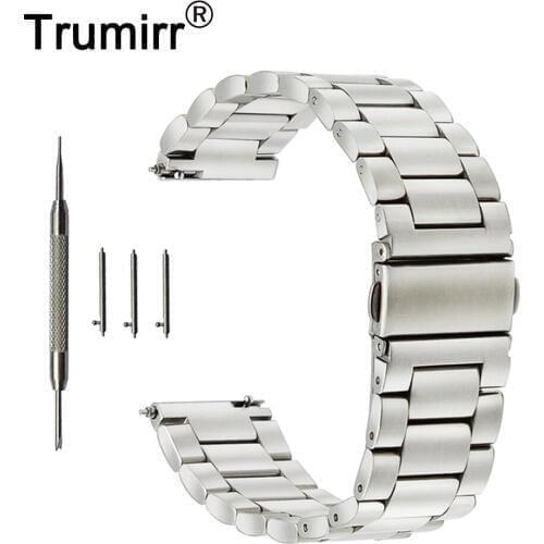 18mm 20mm 22mm 23mm 24mm Stainless Steel Watch Band for Jacques Lemans Watchband Quick Release Strap Wrist Belt Bracelet Silver