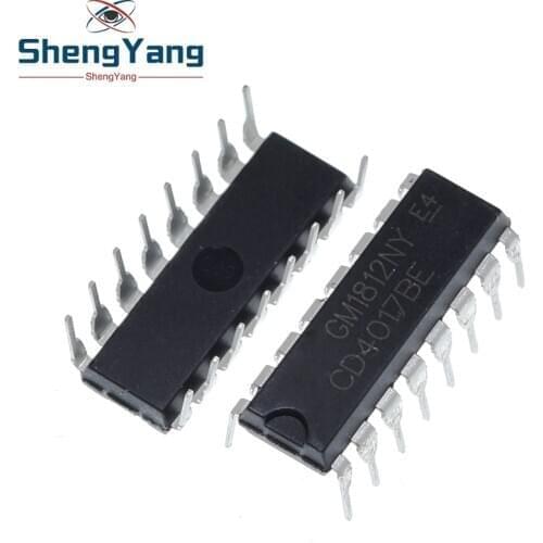 10PCS CD4017 CD4017B CD4017BE 4017 DECADE COUNTER DIVIDER IC