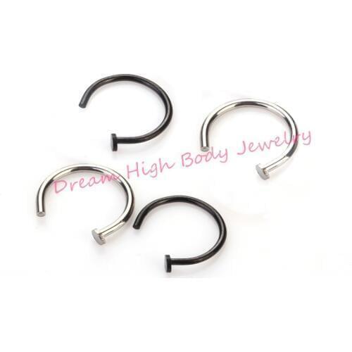 New Arrive Nose Ring Earring Stud Hot Stainless Steel Body Piercing Studs Jewelry For Women 20g Or 18g Steel Black Diameter