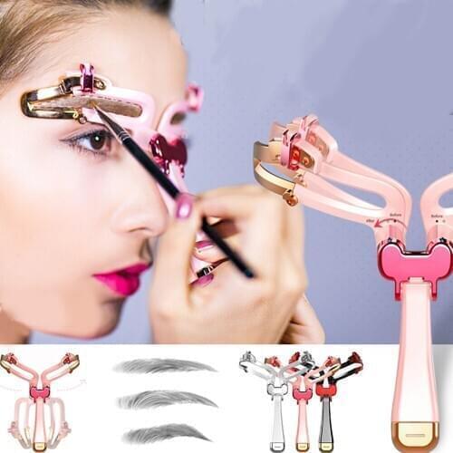 Foldable Eyebrow Shaper Eyebrow Makeup Tools Portable Shaping Brow Definition Stencil thrush Artifact Assisted Eye Makeup Tool