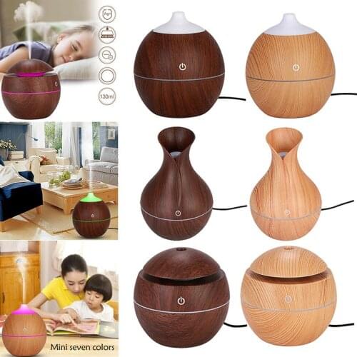 Led Lights Electric Essential Oil Wood Grain Usb Air Freshener Aroma Humidifier Aroma Diffuser Intelligent Deodora