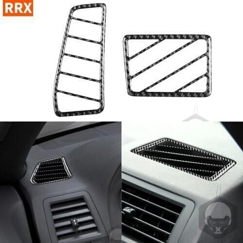 Carbon Fiber Dashboard Defogger Tuyere Car Accessories For Dodge Challenger Air Vent Frame Sticker Modified Interior 2008-2014